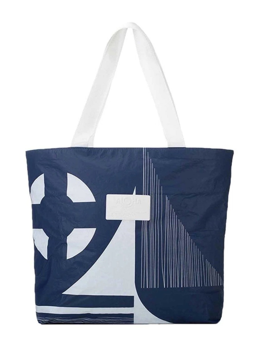 ALOHA Collection Large Navy and White Waterproof Tote